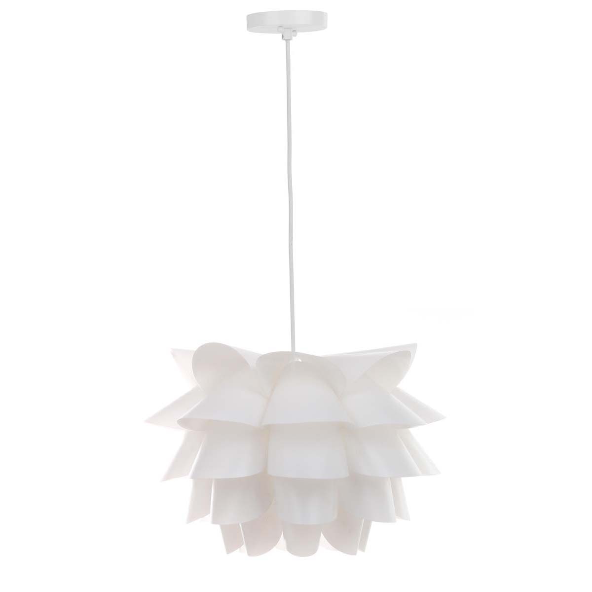 Contemporary Design 1 Light White 17.25 Inch Pendant | Safavieh - LIT4498