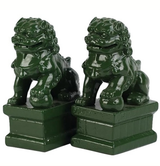 Mini Moss Green Foo Dogs