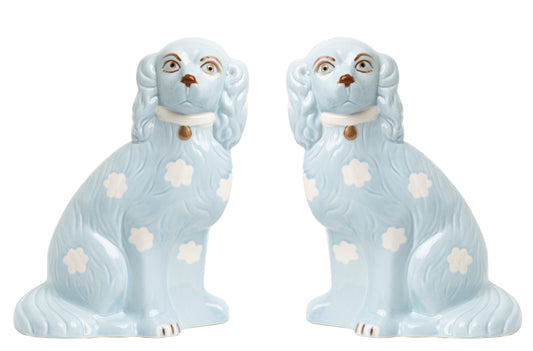 Pale Blue Staffordshire Dogs