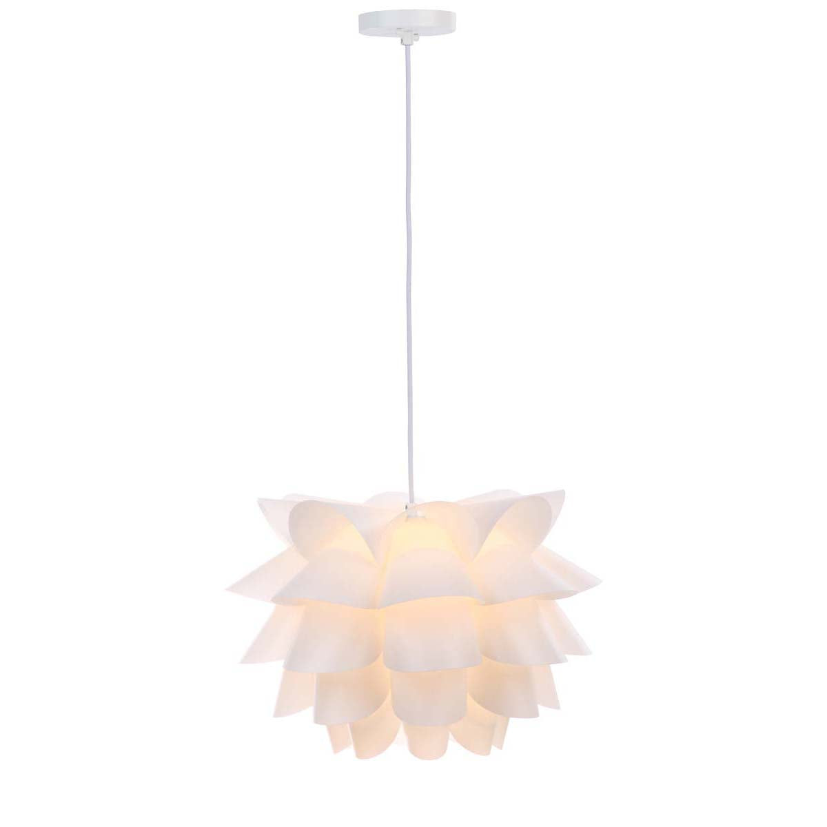 Contemporary Design 1 Light White 17.25 Inch Pendant | Safavieh - LIT4498