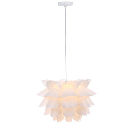 Contemporary Design 1 Light White 17.25 Inch Pendant | Safavieh - LIT4498