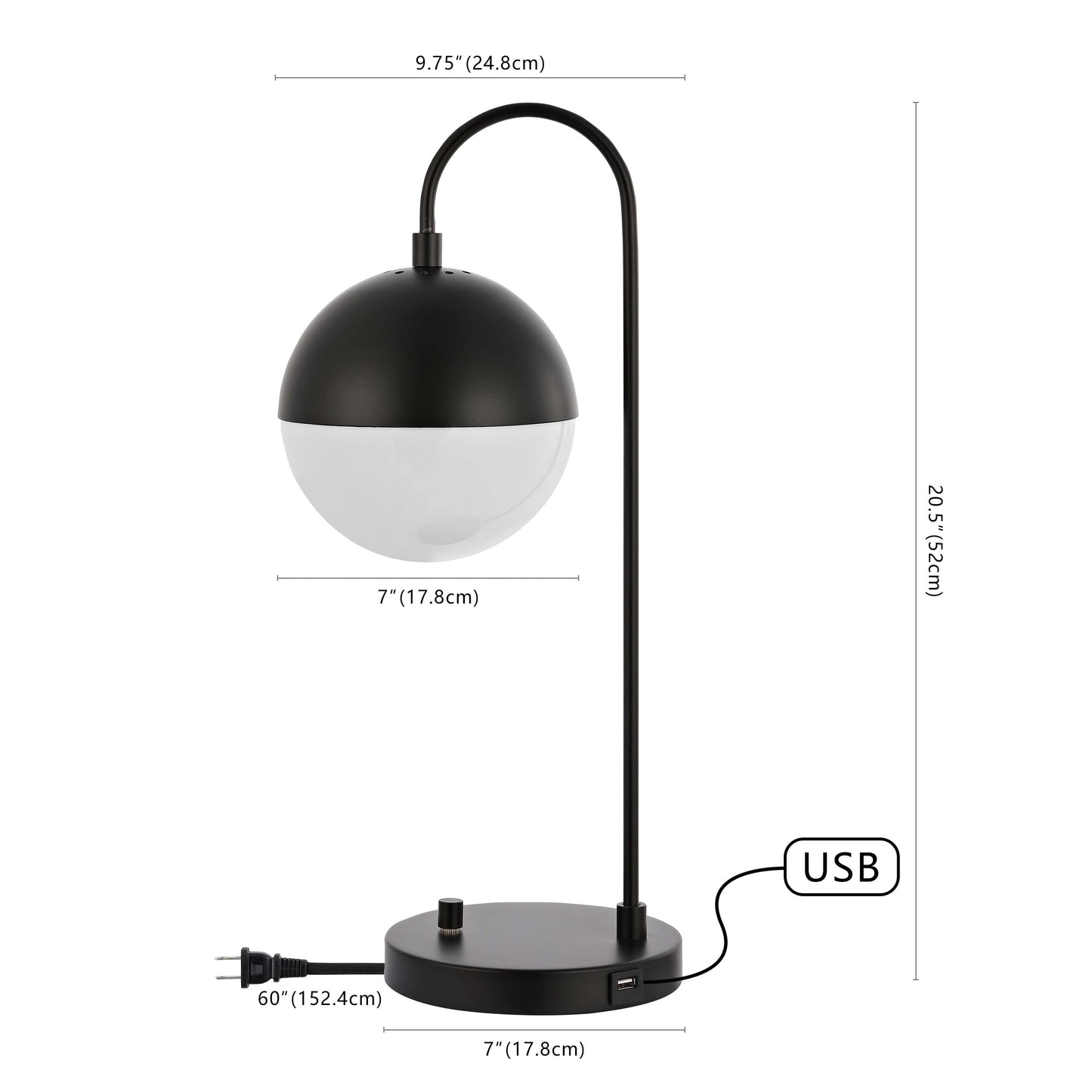 Cappi Table Lamp W/ USB Port | Safavieh - TBL4040-U