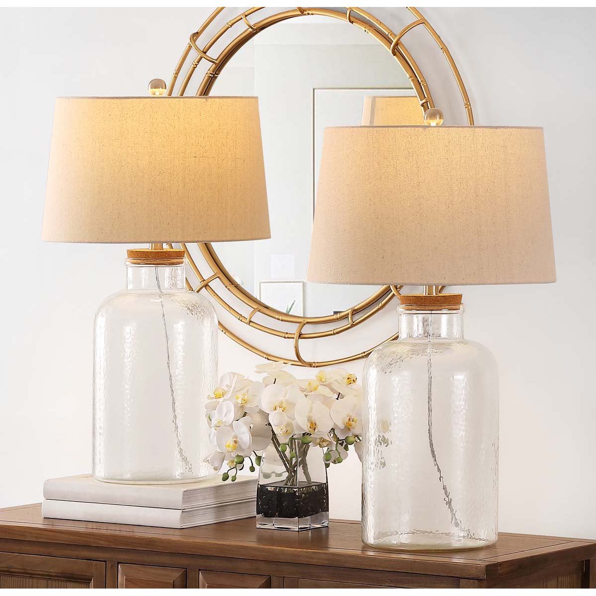 Caden Glass Table Lamp (Set of 2) | Safavieh - TBL4308