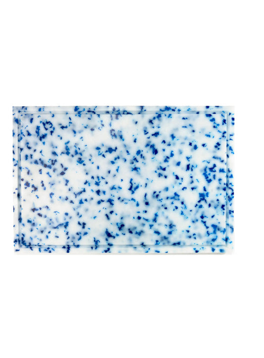 Fredericks & Mae XL Cutting Board, blue/white