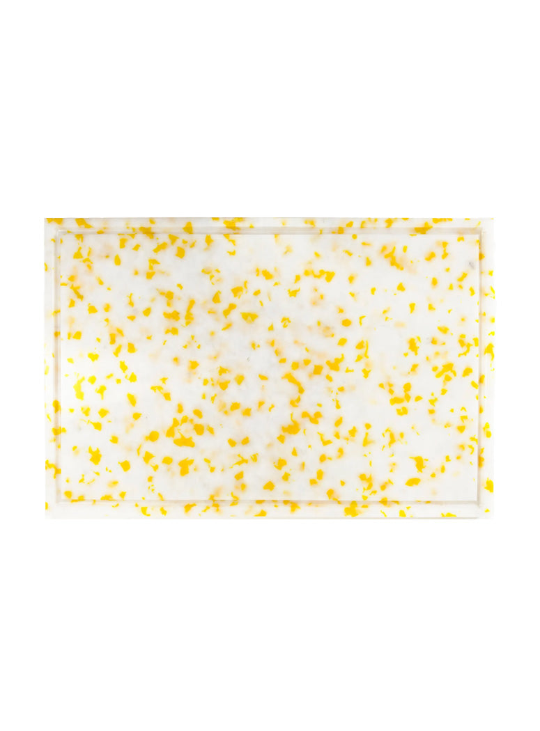 Fredericks & Mae XL Cutting Board, yellow/white